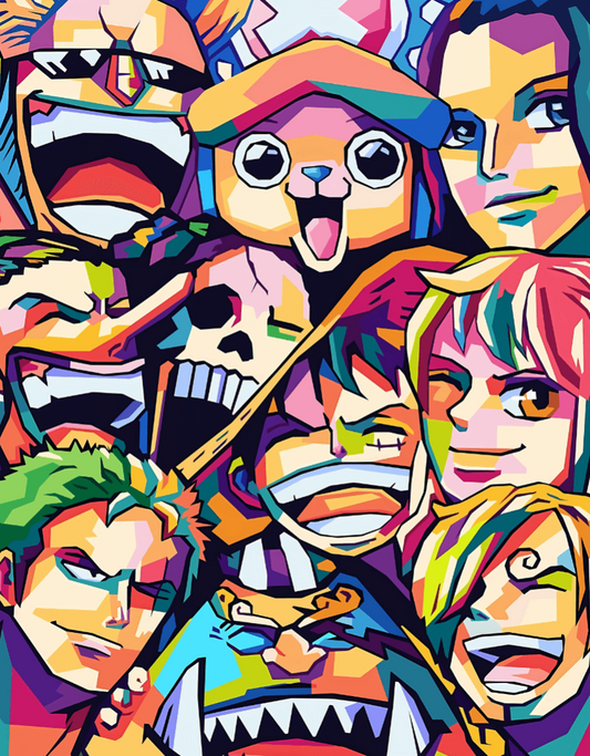 One Piece Straw Hat Crew Anime - Paint By Numbers Kit