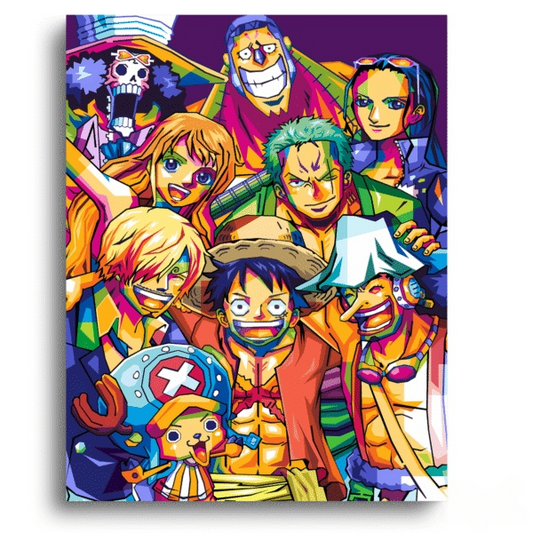 One Piece Straw Hat Crew Pop Art - Anime Painting by numbers