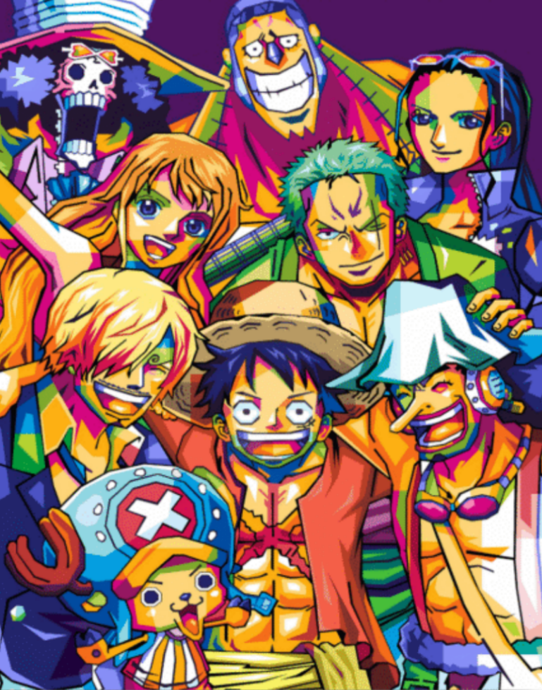 One Piece Straw Hat Crew Pop Art - Anime Painting by numbers