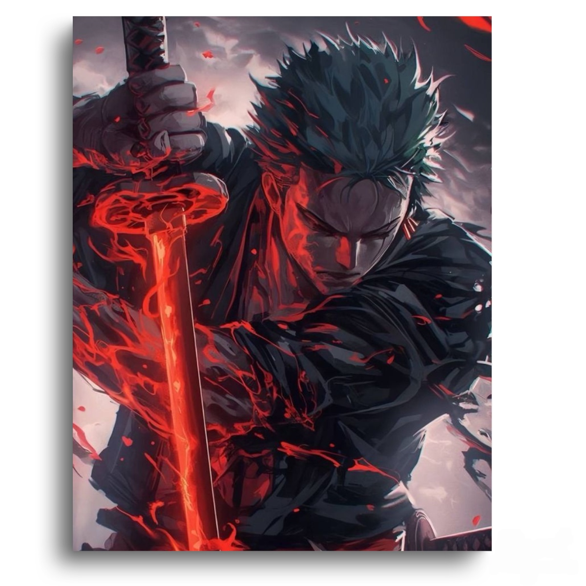 One Piece Zoro Red Sword - Anime Paint By Numbers Kit