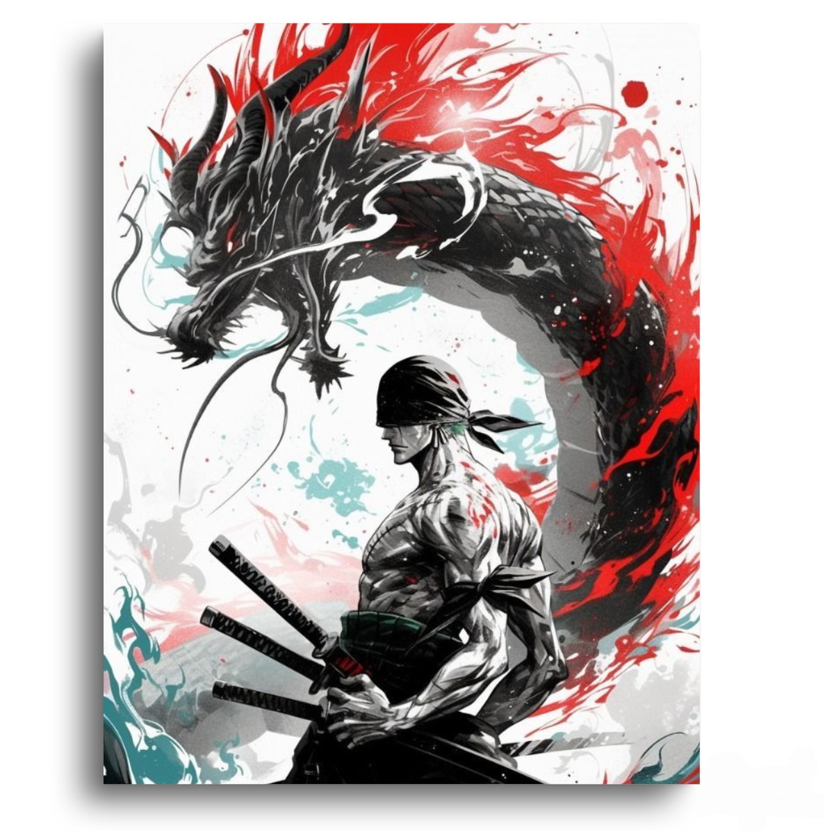 One Piece Zoro The Dragon - Anime Paint By Numbers Kit